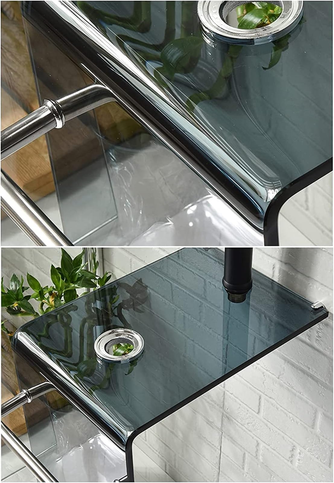 Umywalka Łazienkowa Nablatowa Ceramiczna Umywalka Łazienkowa Umywalka Nablatowa Ze Szkła Hartowanego, Umywalka Kolumnowa Nablatowa Simplicity Do Małego Mieszkania, Umywal,Round-S