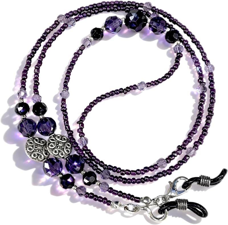 Retro Boho Beaded Eyeglass Chain for Women Men Vintage Stones