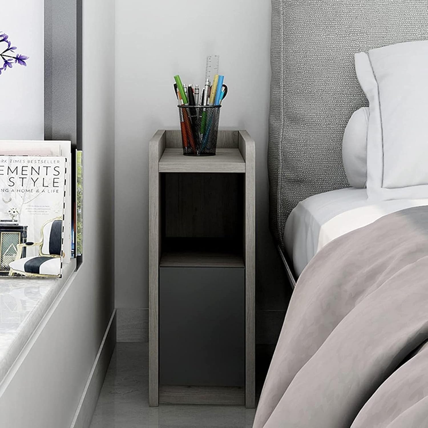 LIQEE Bedside Tables 20cm Bedside Table with Single