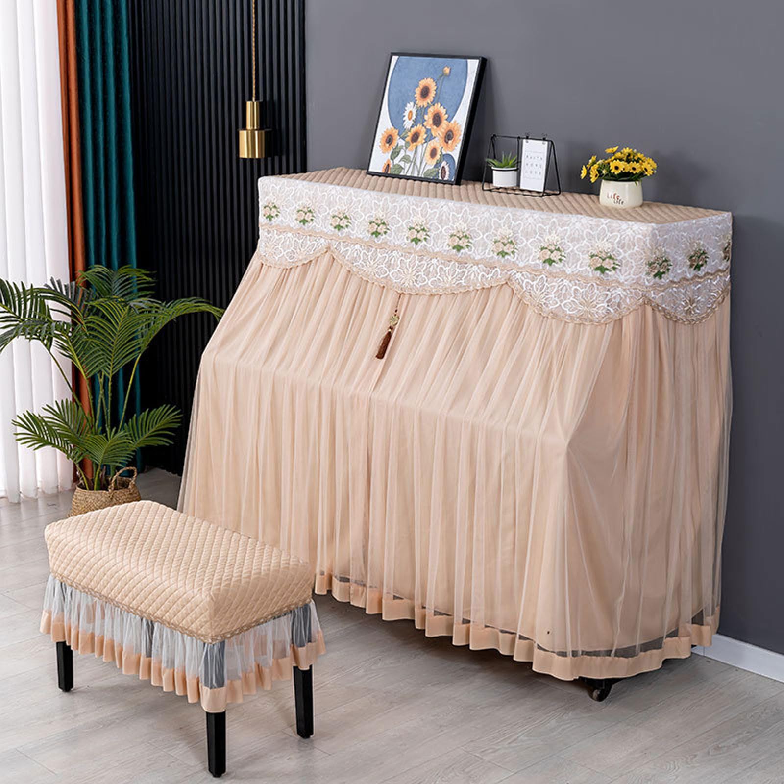 Housse de piano verticale anti-UV et imperméable pour modèle triangulaire