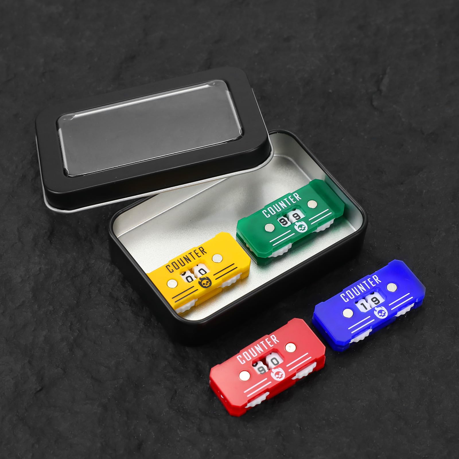 SIXPOINTS 4 contatori di vita a due cifre compatibili con Magic The Gathering Commander Deck, LCG/RPG/D & D/MTG/CCG/TCG giochi da tavolo