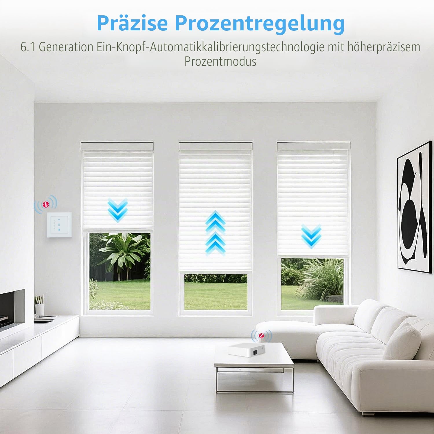 SMARTERCURRY Zigbee Rolladenschalter Smart [Gen 6.1] 80 * 80mm 2 Stücke