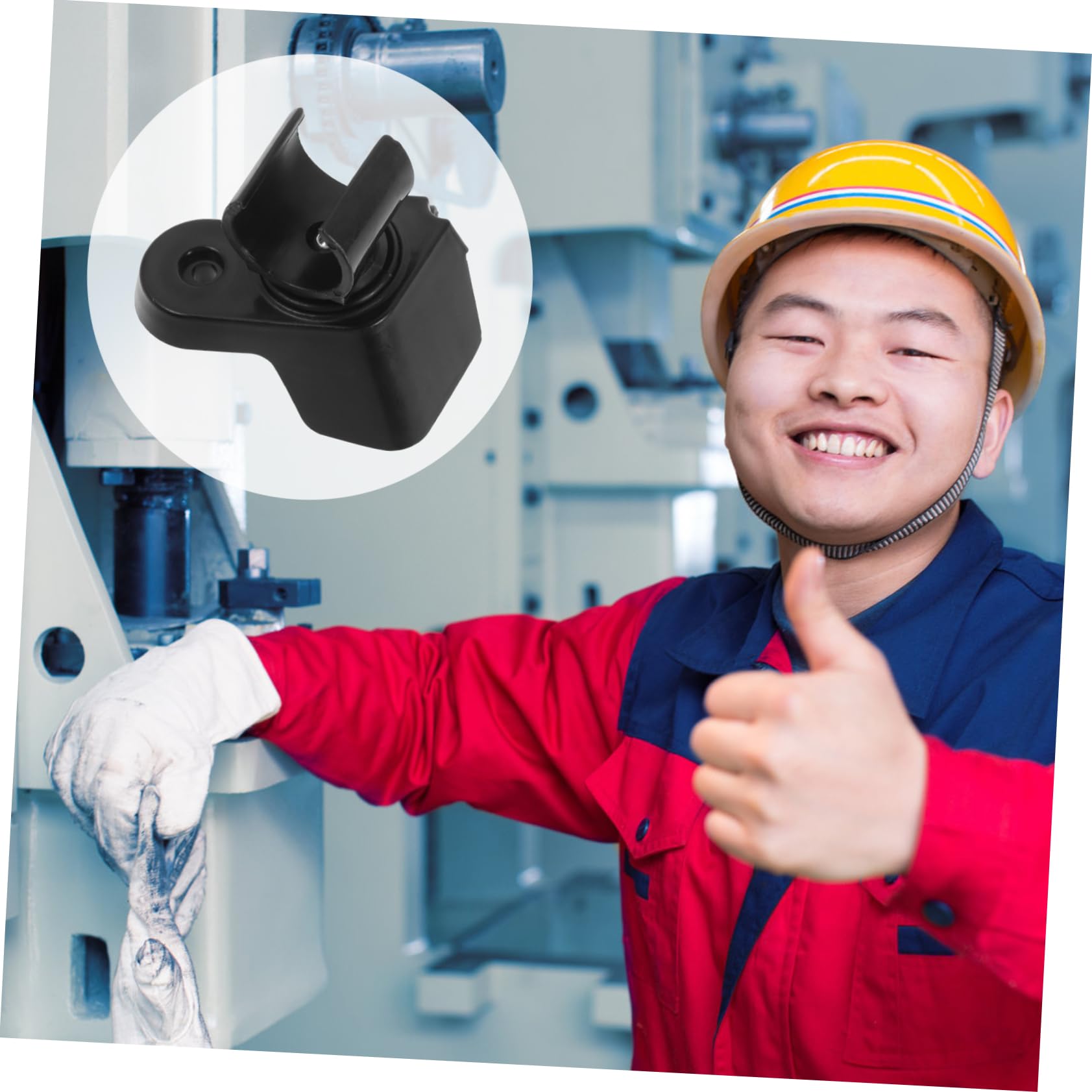 Clip portale per torcia elettrica per casco da lavoro, accessorio leggero e resistente per professionisti e fai da te