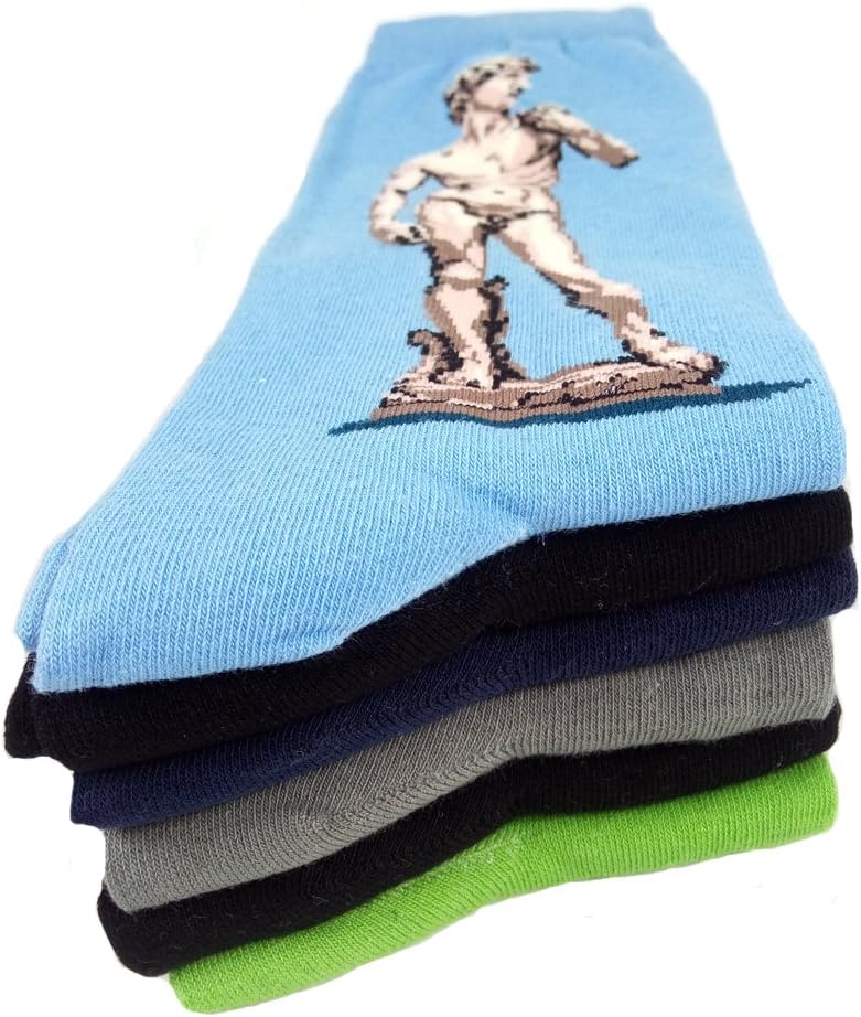 HSELL Mens Famous Painting Art Printed Dress Socks Crazy Colorful Pattern Fun Crew Cotton Socks - Image 6