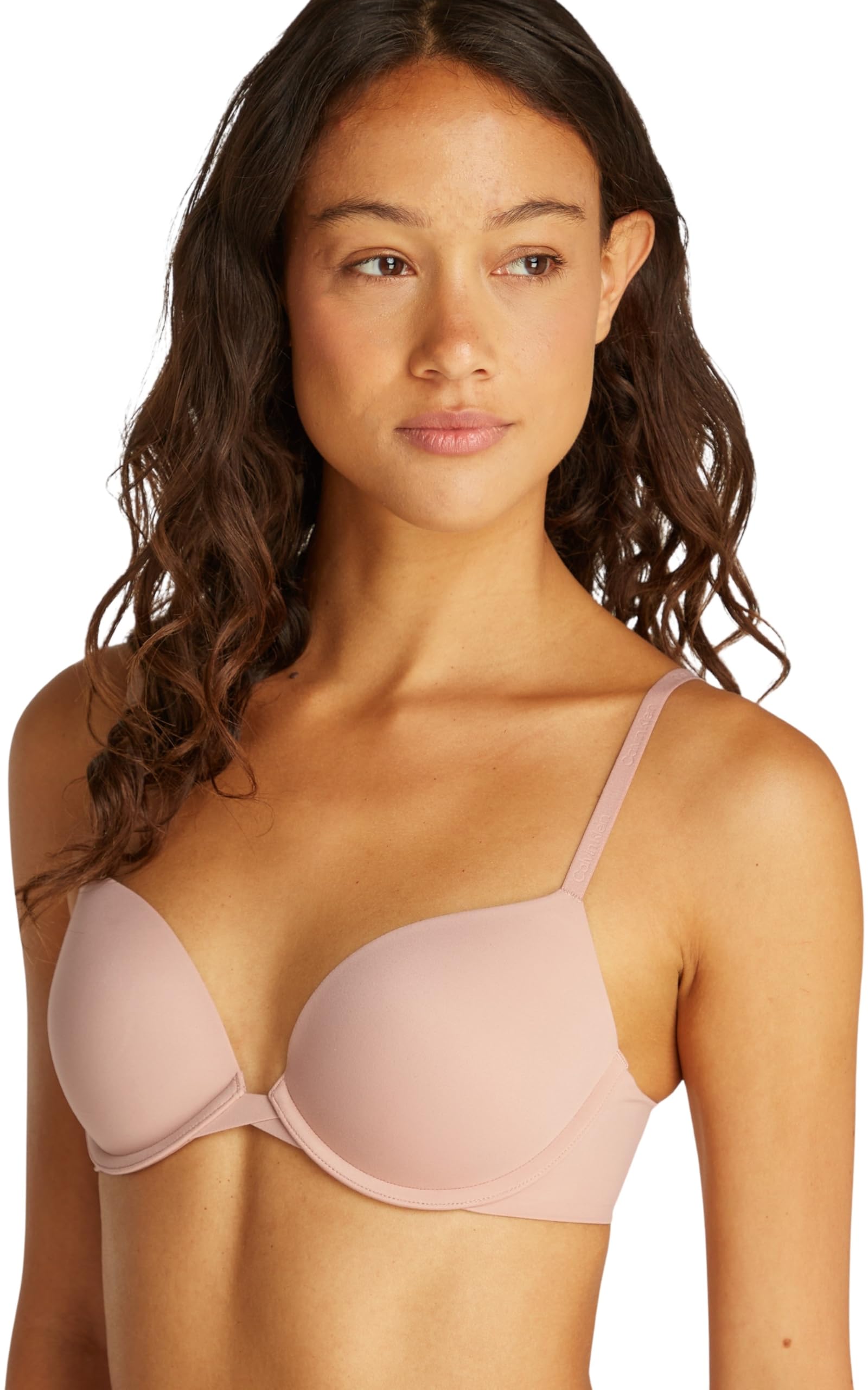 Calvin Klein Women’s Plunge Push Up Bra, Beige (Cedar), 32B
