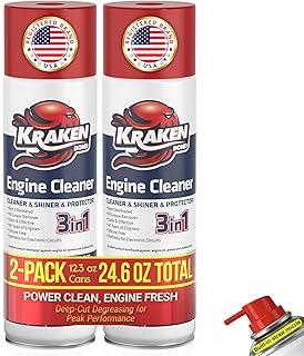 KRAKEN BOND Engine Cleaner Spray - (2x12.3 fl. Oz) Engine Degreaser for Engine Bay, Gunk, and Motor | 2 Pack