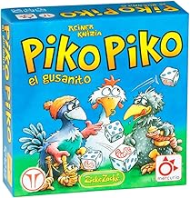 Mercury - PIKO PIKO - Dice Game for Families and Friends - Exercise Math Playing - Portable Board Game with 8 Dice and 16 Chips - for 2 to 7 Players - Minimum Age 8 Years