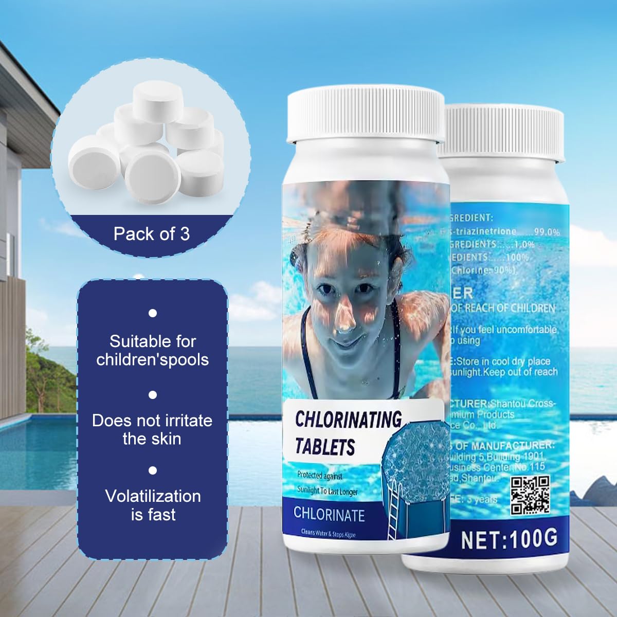 Pastilles Nettoyantes Piscine 300g