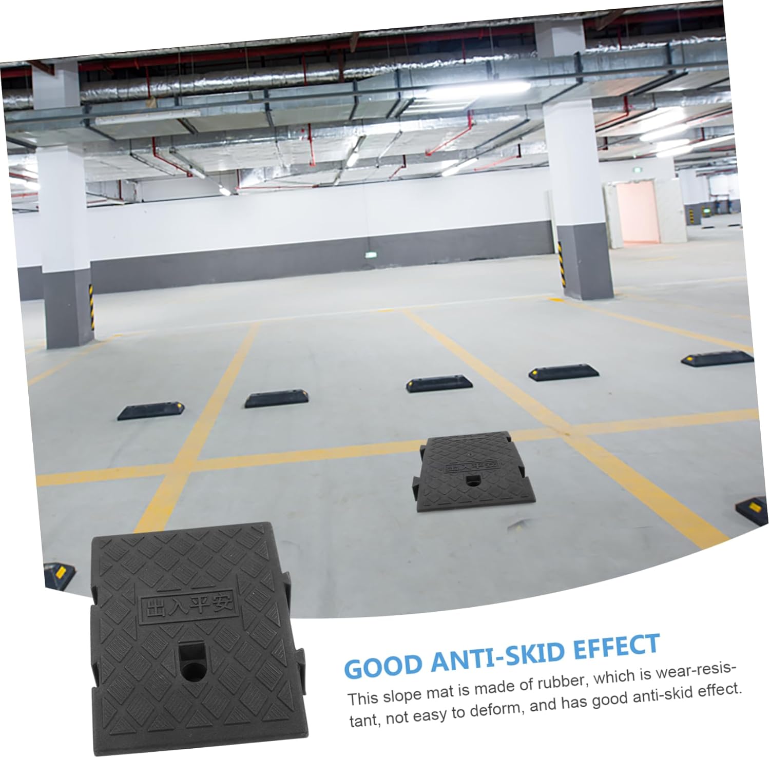 Car Use Plastic Ramp Mat Outdoor Durable Climbing Cushion Slip Flexible Slope Pad for Cars Motorcycles with High Compressive Resistance and Abrasion Resistance