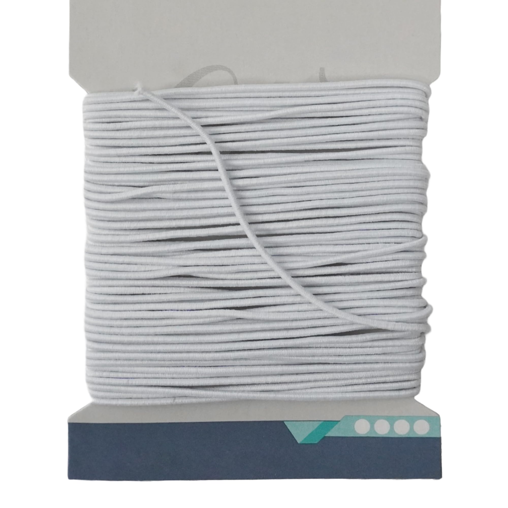 Trimming Shop 1.5mm Wide Black Elastic Cord, Stretchable Waistband Tape 50 Metres Long Elastic Cord for Sewing Clothing, Garments, Dressmaking, DIY Craft Projects