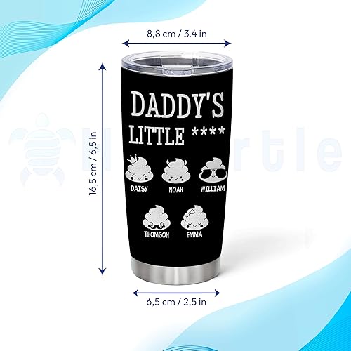 Miniatura 3 de Hyturtle Regalo personalizado para el día del padre para papá, vaso de café de acero inoxidable personalizado de 20 onzas, divertido regalo para