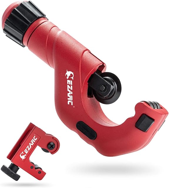 EZARC Pipe Cutter Set, 5-50mm Tube Cutter and 3-22mm Mini Pipe Cutter Tools Heavy Duty for Cutting Pipes of Aluminum, Copper, Thin Stainless Steel