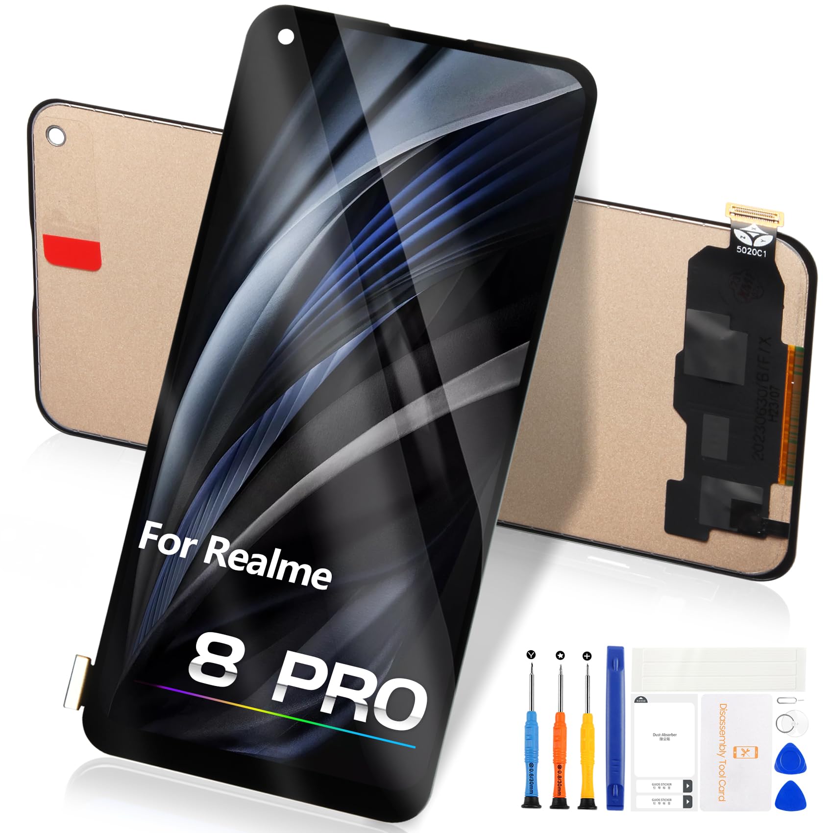 LCD Display Per OPPO Realme 8 Pro RMX3081 - Schermo 6.4 Pollici Con Kit Strumenti | Sostituzione Originale - Foto 8