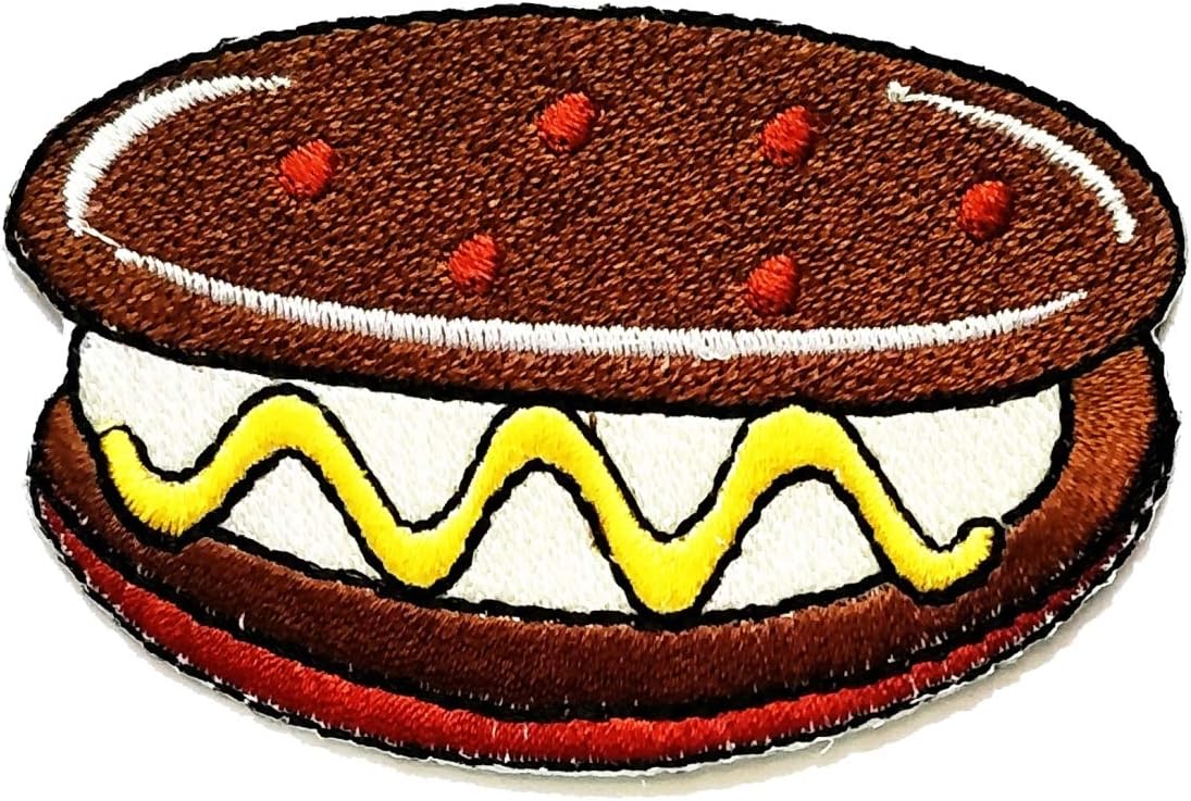 Nipitshop Patches Breakfast Hamburger Food Bread Cartoon Iron On Patches Cartoon Embroidery 222 Badges for Sewing Kids Clothing