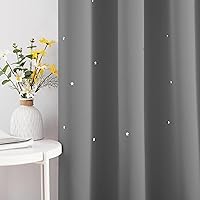 Vista 33 de NICETOWN Twinkle Stars Cortinas Opacas - Esencial para la Hora de la Siesta, Paneles de Cortinas para Tratamiento de Ventanas en Habitación