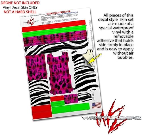 Miniatura 4 de Skin Decal Wrap 2 Pack Compatible with DJI Ryze Tello Pink Distressed Leopard Drone NOT Included
