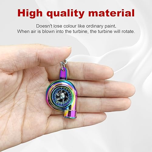 Miniatura 4 de Augeny Llavero turbo para automóvil, creativo y encantador llavero de turbocompresor pulido, mini llavero turbo automático, decoración de piezas de