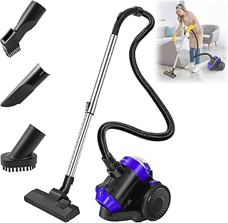 Aspiradora sin bolsa de 1500 W, sin bolsa, ciclón con juego de accesorios, potente aspiradora con juego de boquillas, filtro HEPA, cepillo turbo, depósito de 1,5 L