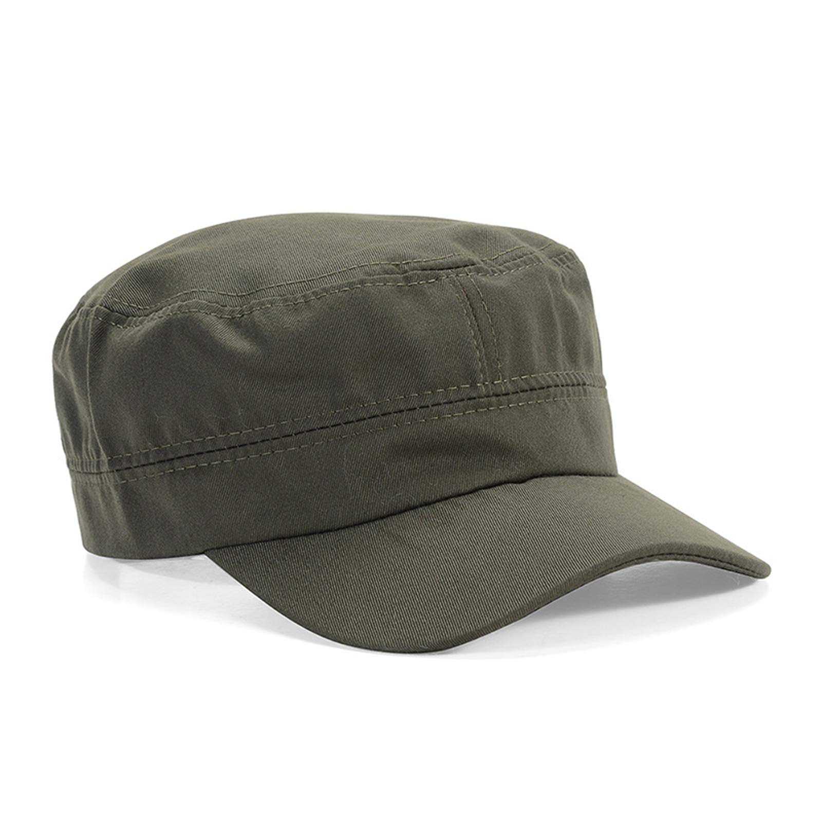 LERTREELERTREE Adjustable Unisex Flat Top Twill Classical Baseball Cap Military Hat 22-23.6 in Cadet Cap
