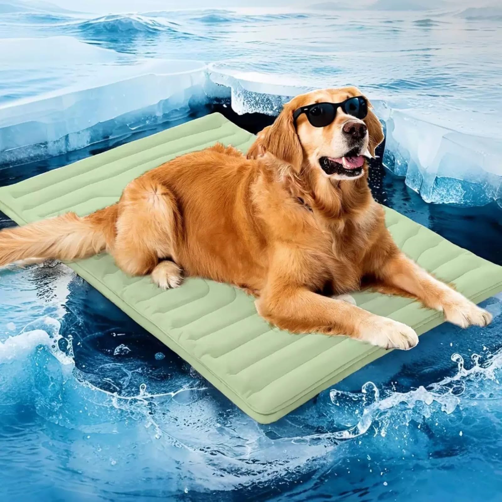 Tappetino refrigerante per cani e gatti, portatile, per l'estate, antiscivolo, lavabile, ideale per interni ed esterni