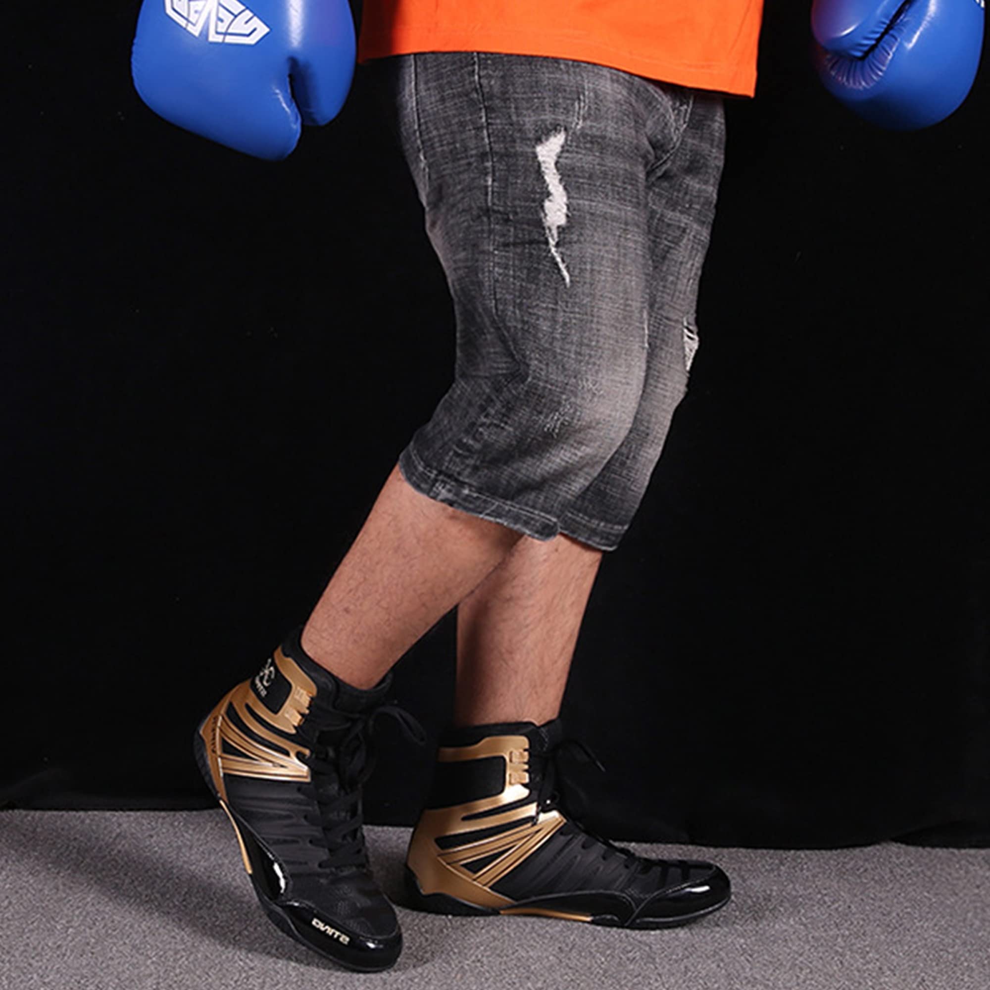 Męskie Buty bokserskie Damskie Buty zapaśnicze Trening fitness Buty bokserskie Oddychające lekkie,B,42 EU