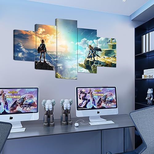 Miniatura 3 de Póster de anime The Legend of Zelda Breath of the Wild and Tears of the Kingdom - Póster para videojuegos, impresión en alta definición, lienzo,