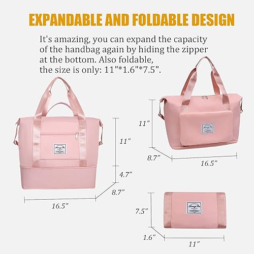 Miniatura 4 de Large Tote Beach Bag - Top Zipper Closure - Stylish Design - Tote Shoulder Bag For Gym Beach Travel