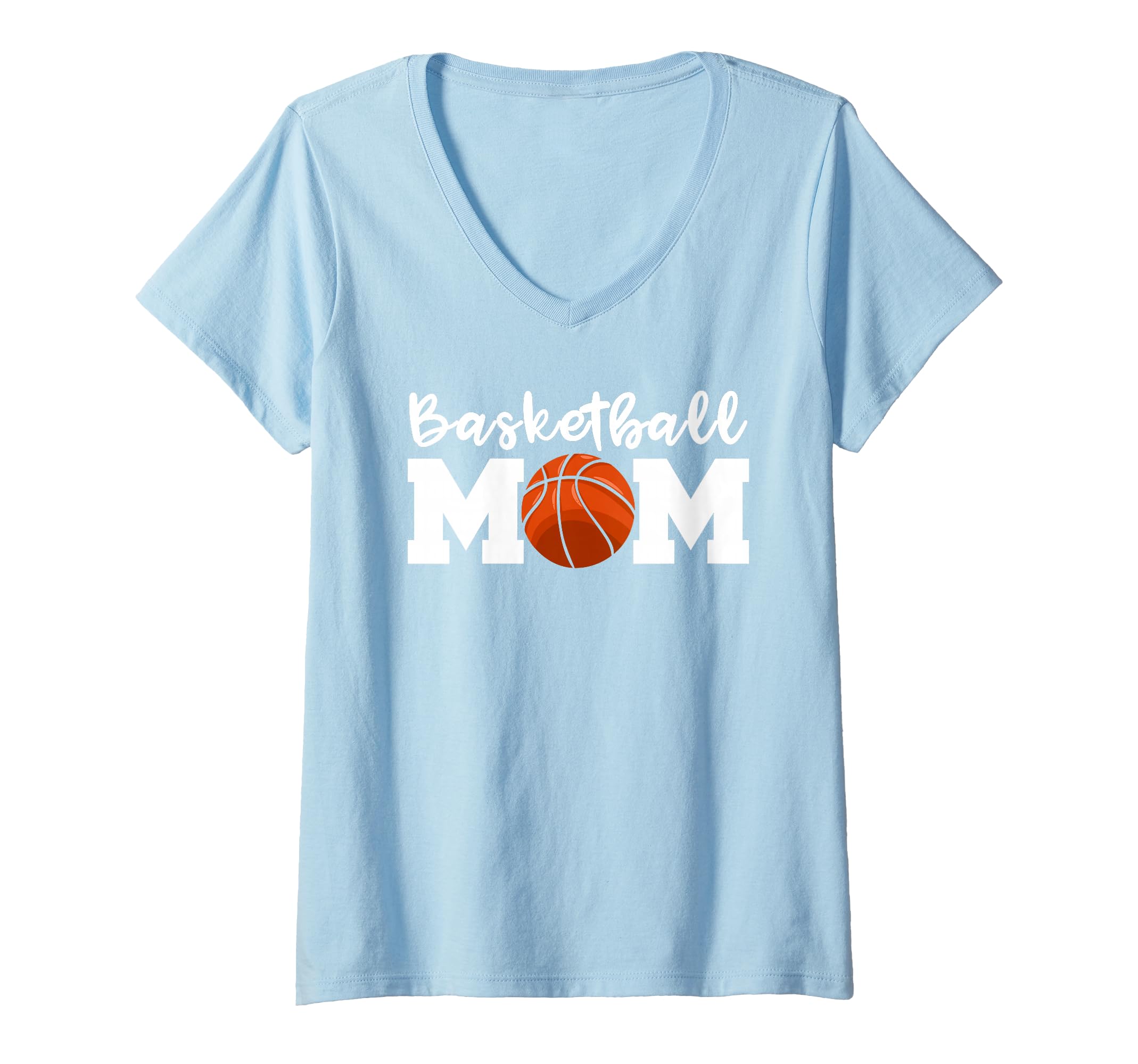 Womens Basketball Mom Cute Player Mama Team Gift V-Neck T-Shirt