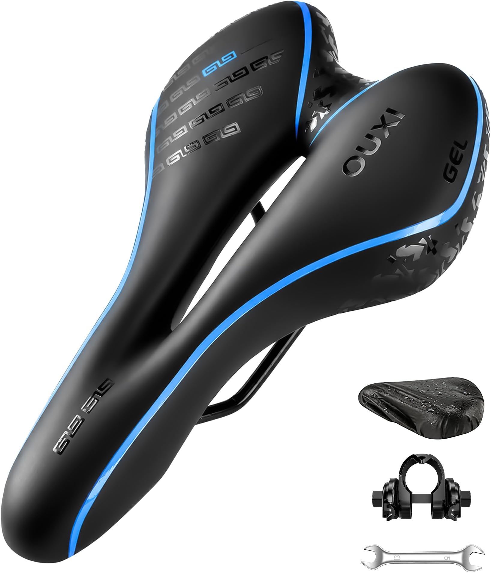Gel Bicycle Saddle Comfortable Soft Breathable Cycling Seat Cushion Pad with Ergonomics Design for MTB, Mountain, Road Bike Men and Women