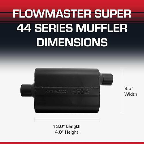 Miniatura 8 de Silenciador Flowmaster 942547 Super 44  2,50 pulgadas en el centro2,50  Sonido agresivo