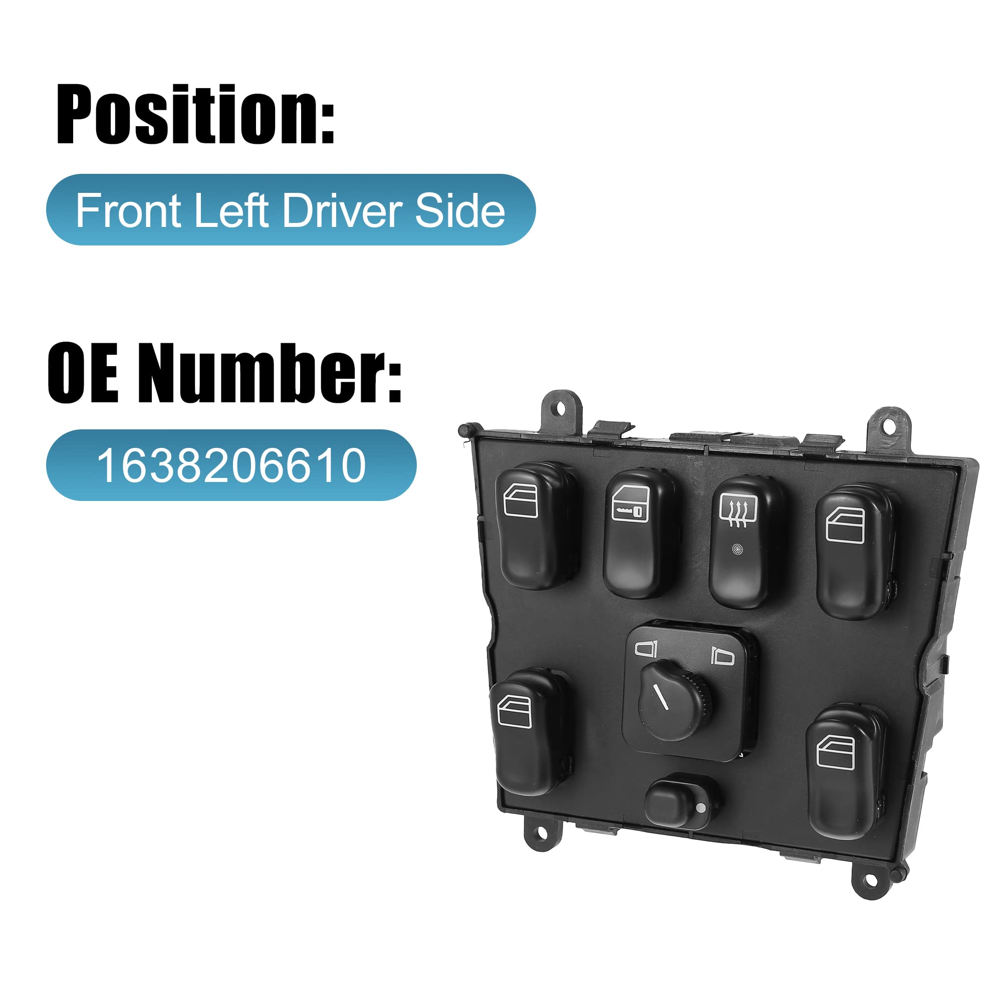 X AUTOHAUX Driver Side Power Window Master Control Switch