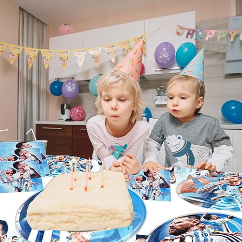 Miniatura 2 de 41pcs Soccer Star Birthday Decorations Tableware Set for 20 Guests, HD Soccer Star Party Decorations for Birthday Party Includes 20 Soccer Star