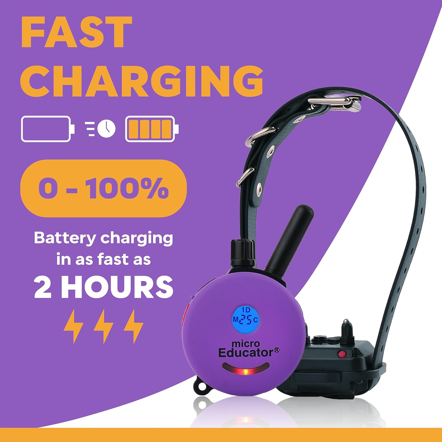 Educator ME-300 Micro E Collar for Dog Training with Remote - 1/3 Mile Range, Waterproof, 100 Blunt Stimulation Levels, Tone or Vibration Mode, Night Tracking Light for Small, Medium & Large Dogs