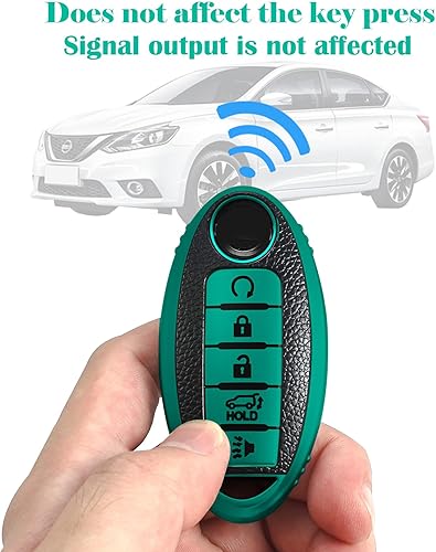 Miniatura 4 de Funda con textura para llavero compatible con, Verde