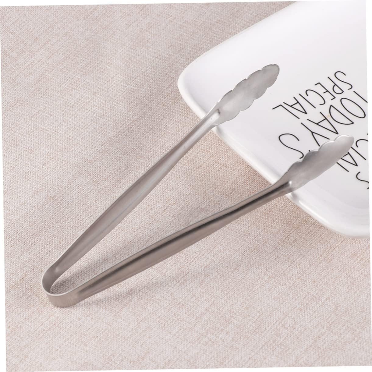 Zerodeko 8pcs Stainless Steel Mini Food Serving Tongs Ice Cube Tongs for Appetizers Rustproof Bar Home Buffet Camping Party