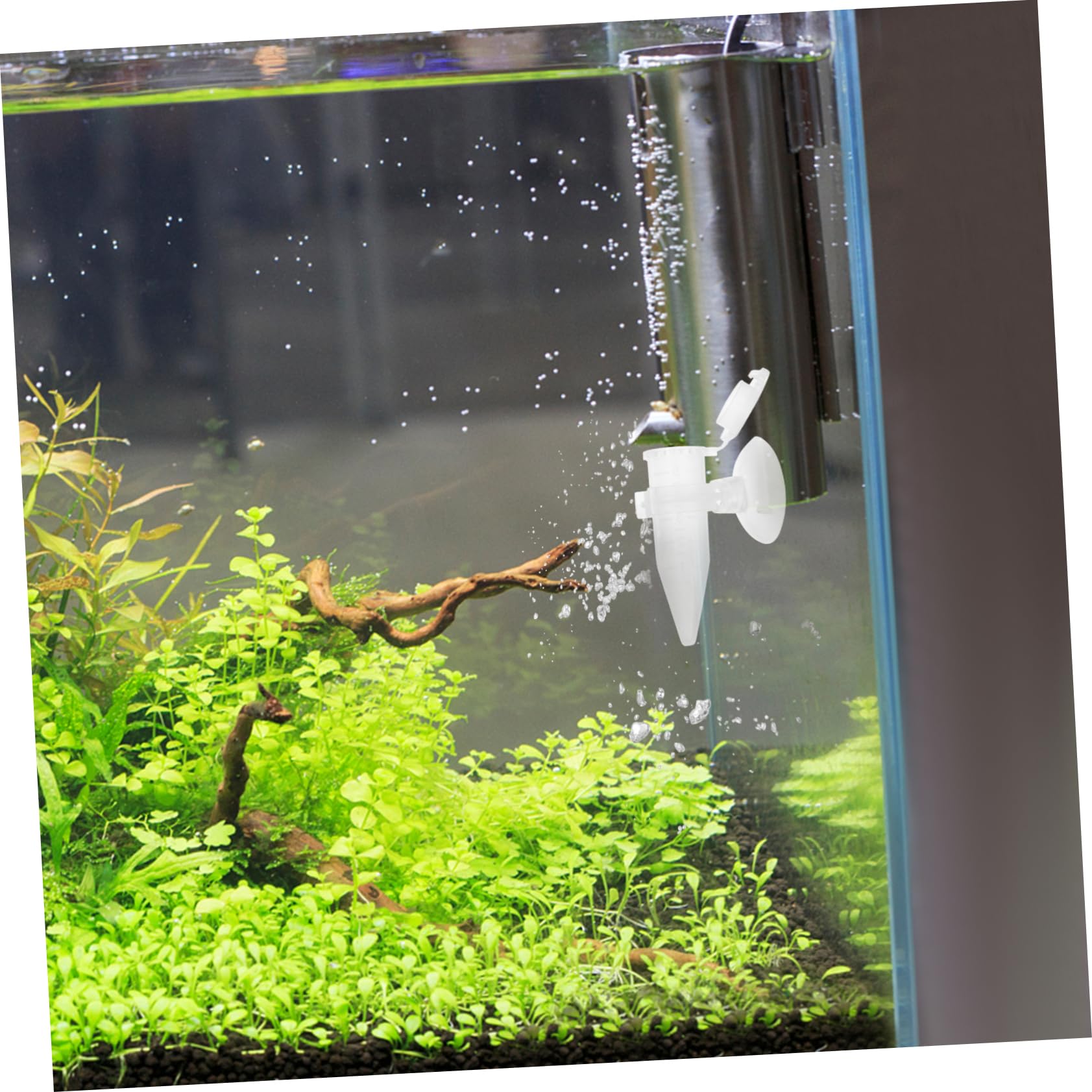 Mipcase 15piezas Alimentador Automático De Camarones con Tubo y Ventosa para Acuario Diseño Transparente y Fácil De Limpiar para Peceras y Cría De Peces