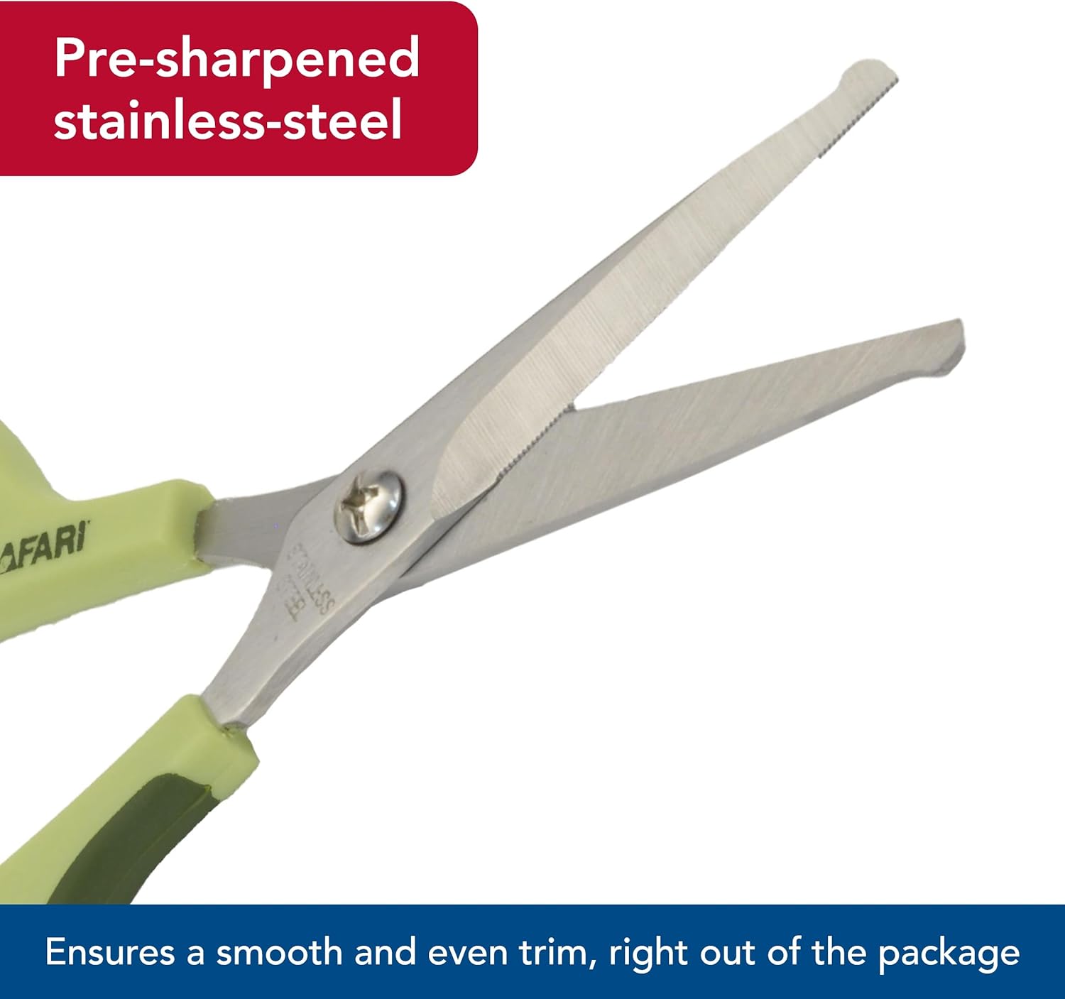 Safari Safety Scissors for Dogs Trimming Hair Around Eyes, Ears & Paws