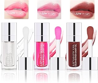 Juego de 3 aceites labiales, aceite hidratant...