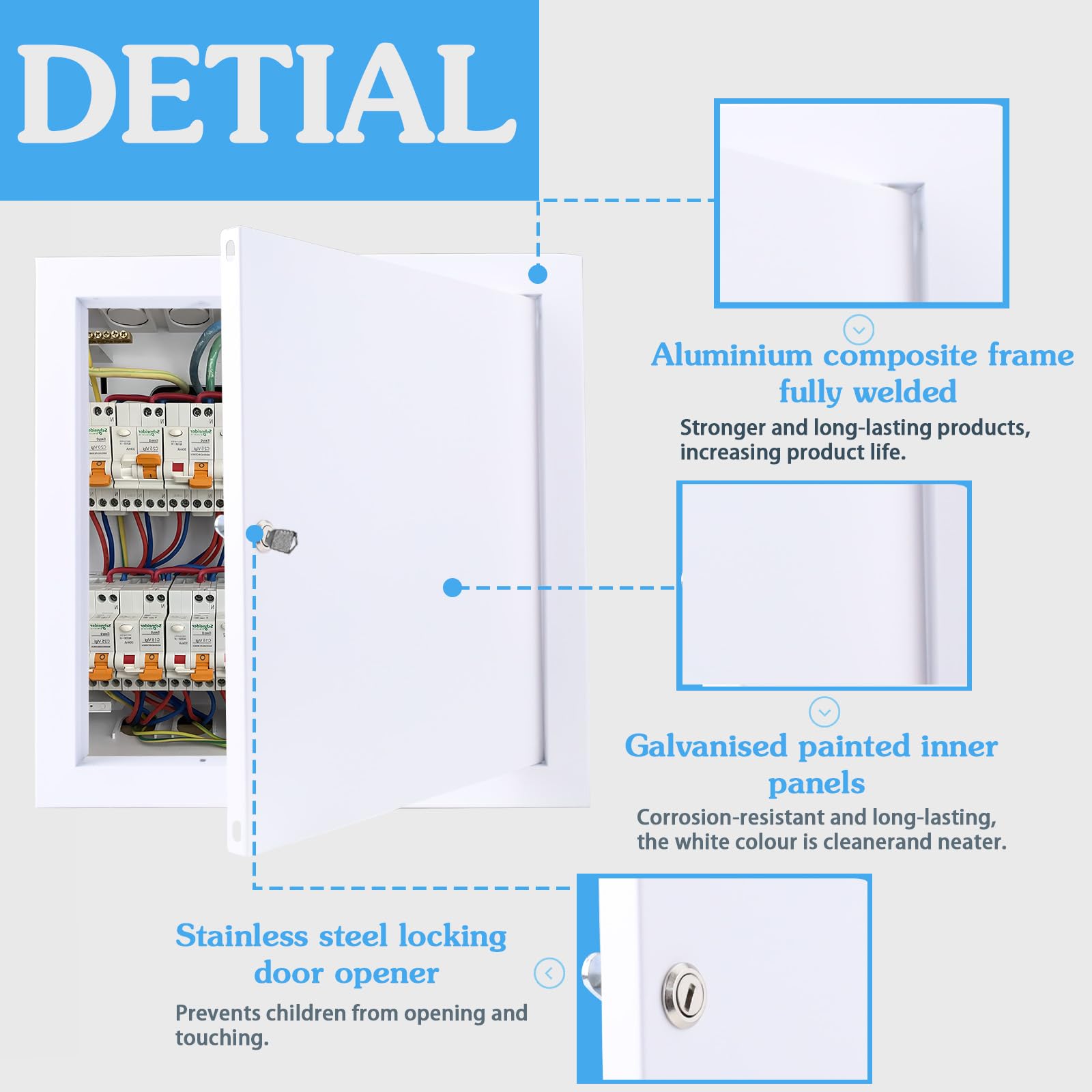 Haohai Access Panels, Metal Drywall Access Panels, Access Door 12×12 inch, Access Panel for Drywall Ceiling, Plumbing - Image 3