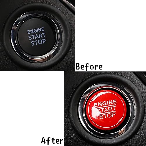 Miniatura 10 de Xotic Tech - Cubierta de botón de encendido de motor compatible con Lexus IS200t IS250 IS300 IS350 is-F ES350 ES300h GS300 GS350 GS460 GS-F (negro)