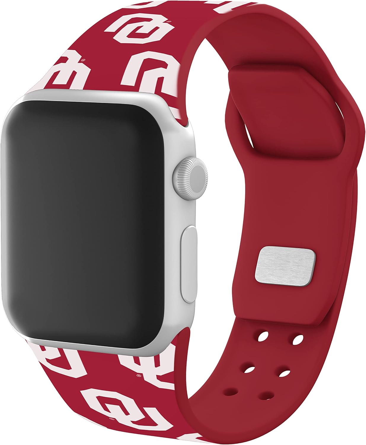 Affinity Bands Oklahoma Sooners HD Combo Package Compatible with Apple Watch and AirPods Gen 1 & 2 (38/40/41mm (42mm Series 11) Long Repeating)