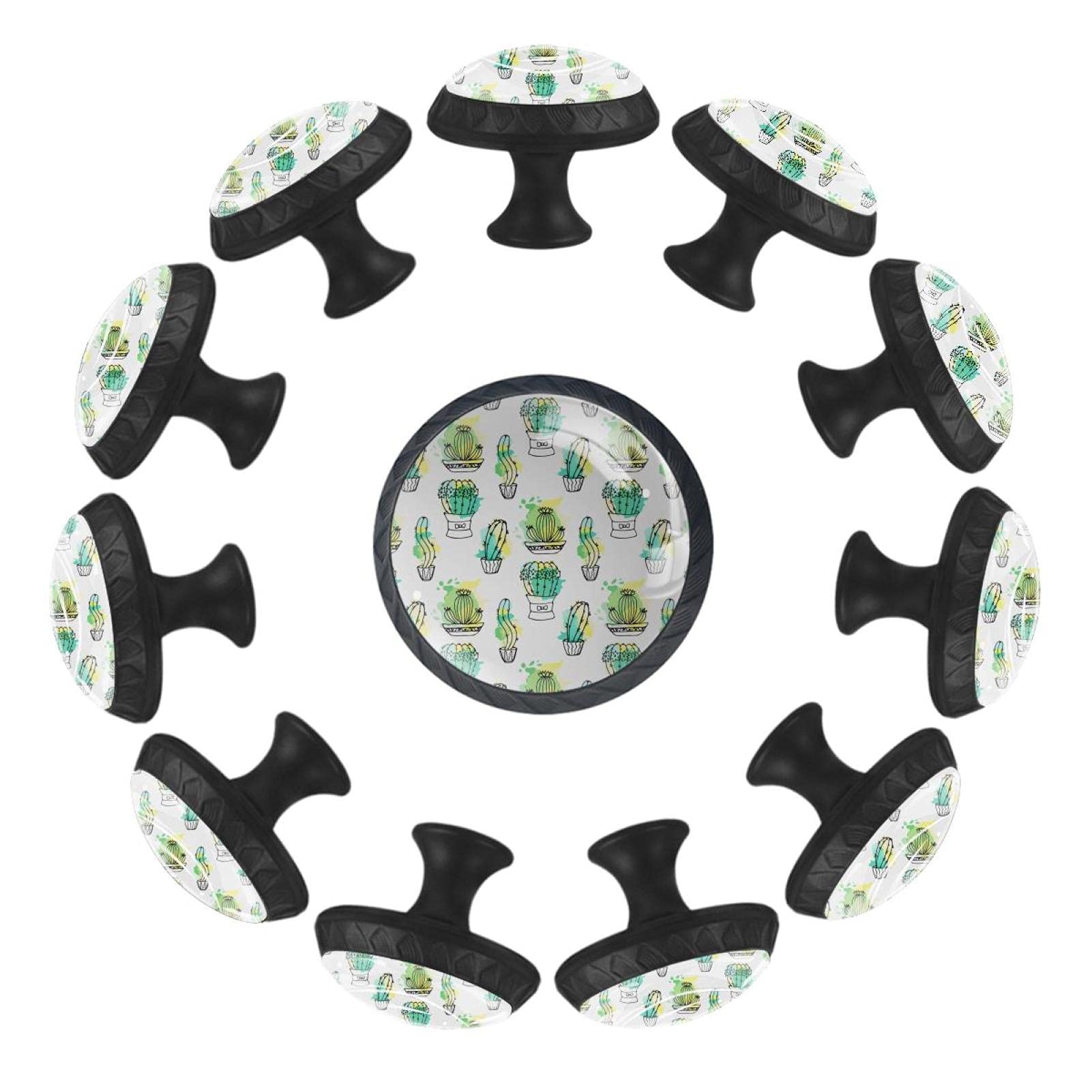 Boutons de tiroir ronds 35 mm Pretty Cactus pour décorer une chambre enfant