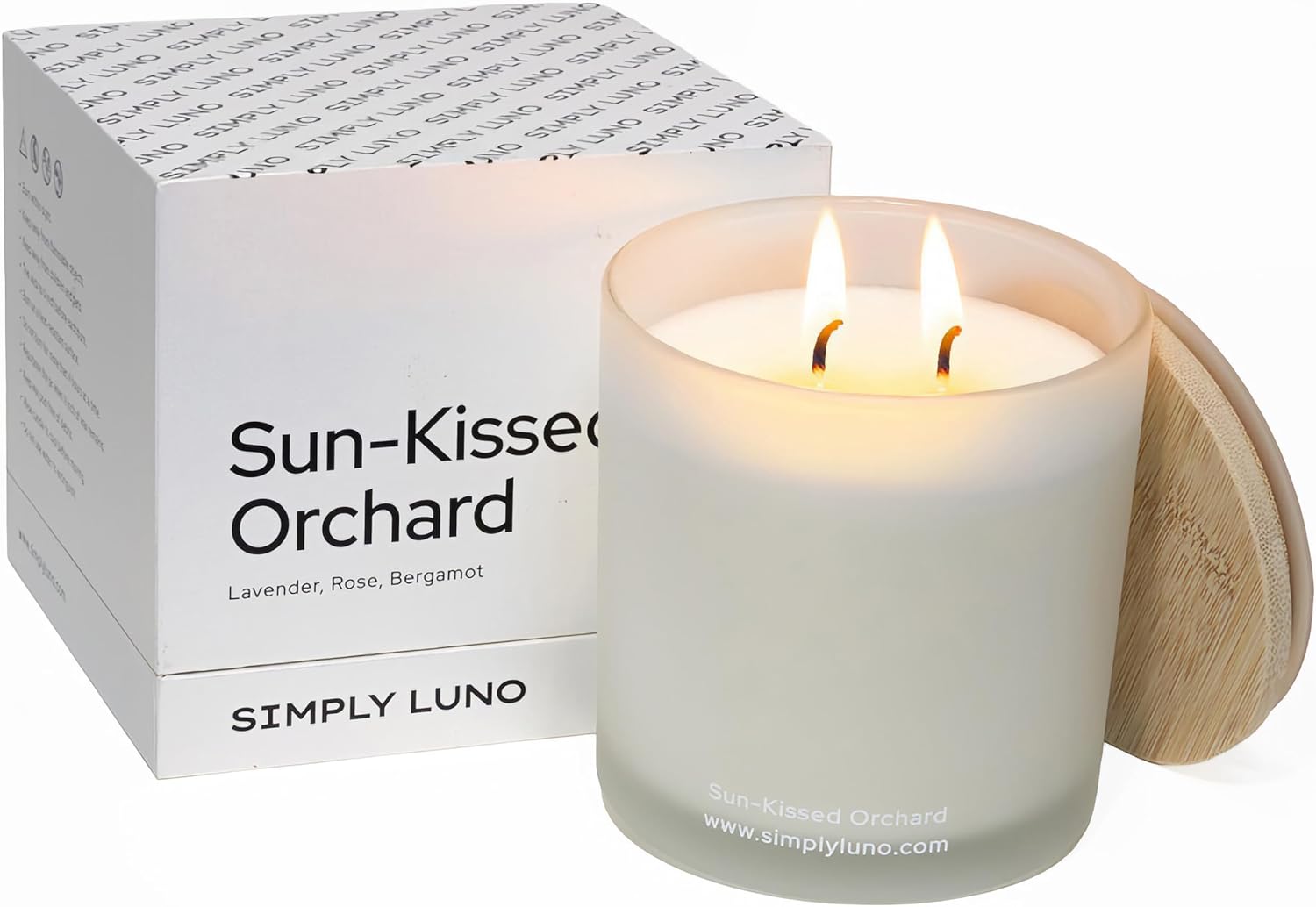 Tropical Getaway - Coconut & Grapefruit Scented Candle – 14oz Soy Wax – Fresh Candle for Home – 50+ Hour Burn – Eco Friendly Gift Box in Reusable Glass Jar with Bamboo Lid