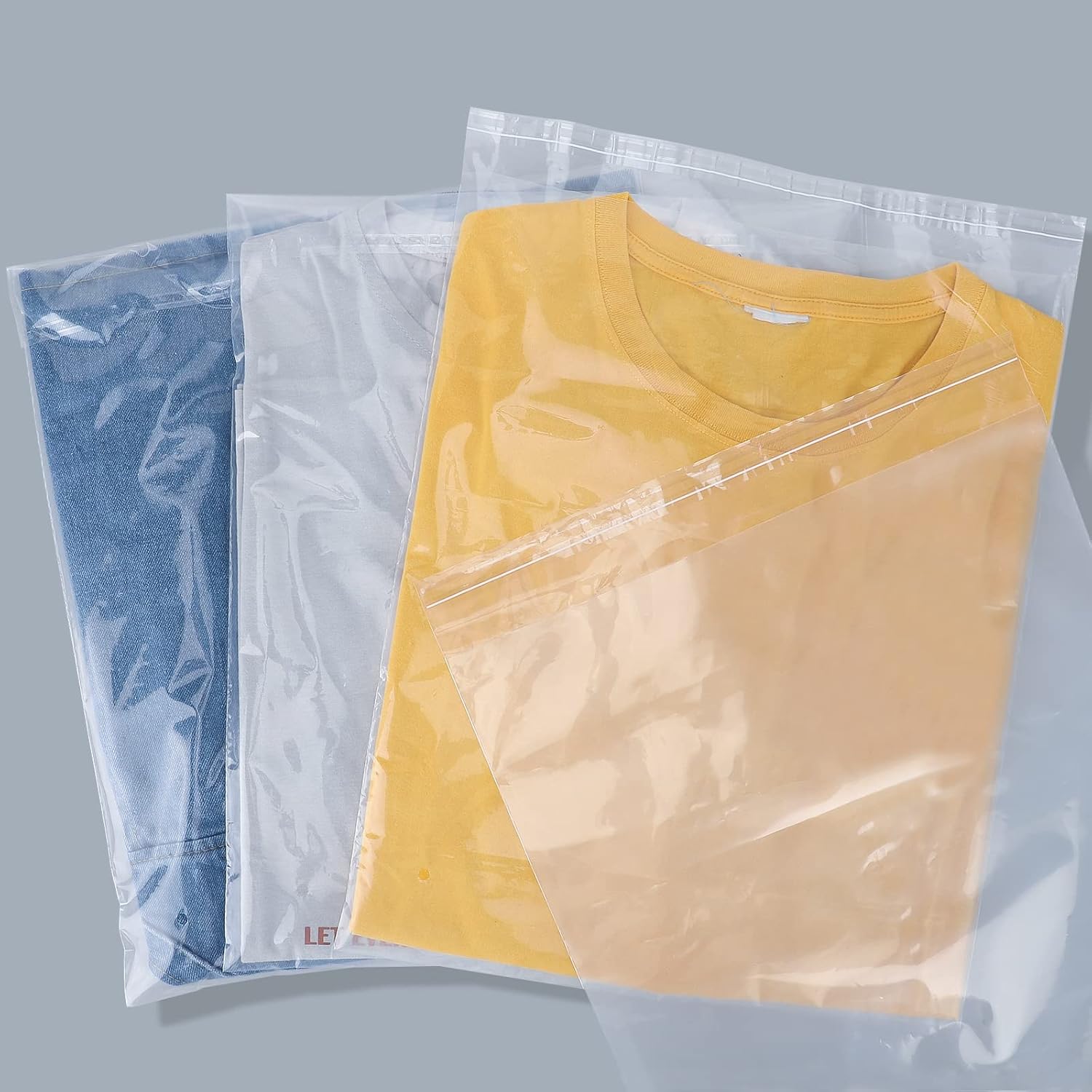 Svaldo SelfAdhesive Sealing Clear Plastic Bags, 100 Pcs