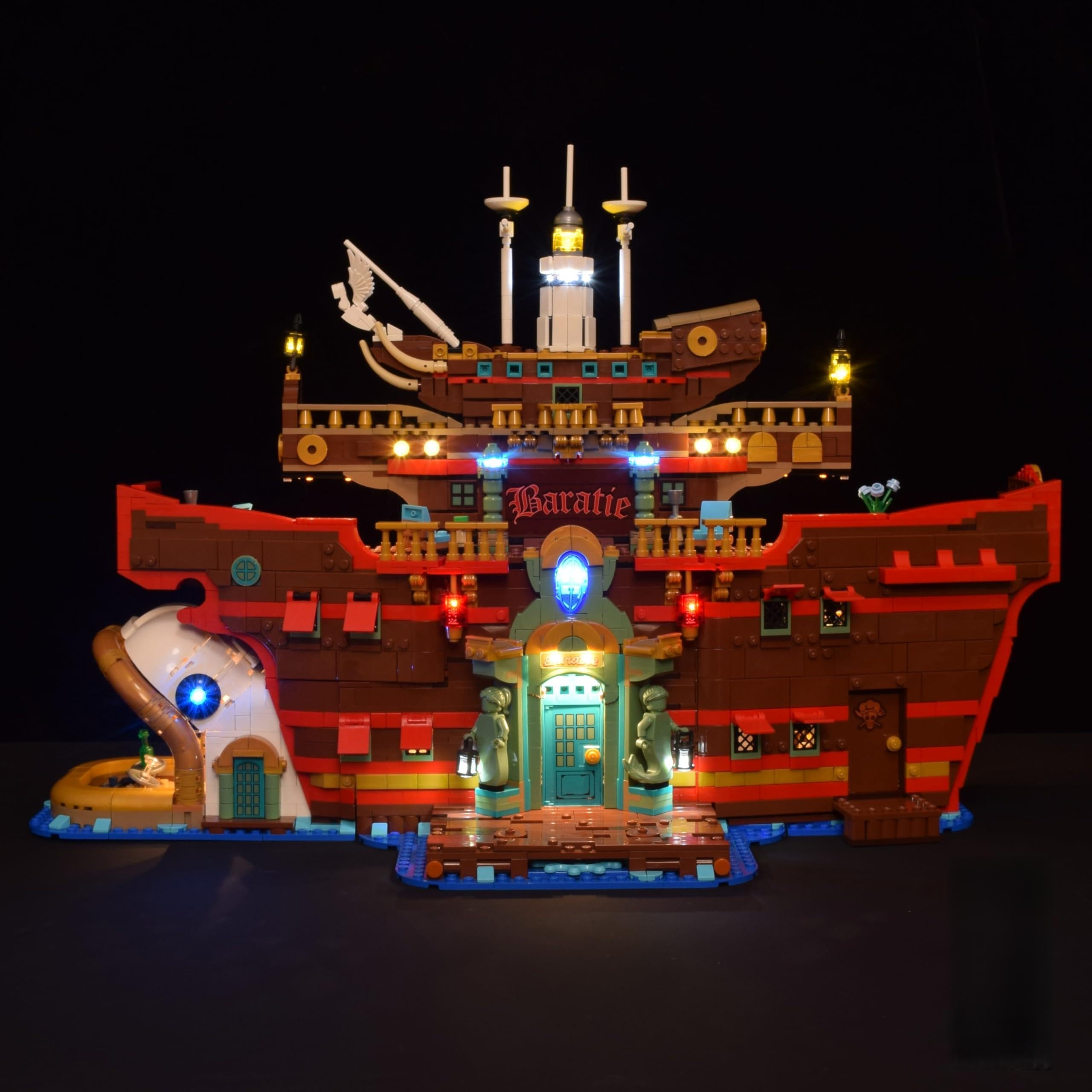 LightGo LED Kit for One Piece Compatible with Lego 75640 The Baratie Floating Restaurant | Lighting Only-Bricks Set Not Included (Remote Version)