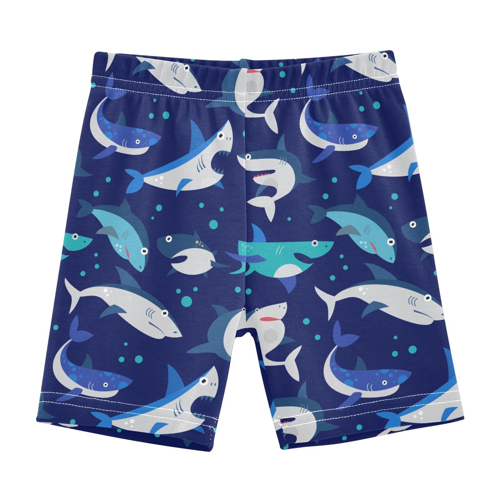 JHKKU Girls Cartoon Shark Shorts Cotton Cartwheel Bike Kids Biker Under Dress Dance Short Girl Clothes 5T