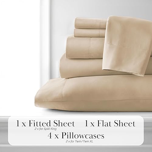 Miniatura 7 de Southshore Fine Living, Inc. Juego de sábanas California King de 6 piezas, bolsillo profundo de 21 pulgadas, juego de sábanas bajeras y encimeras,
