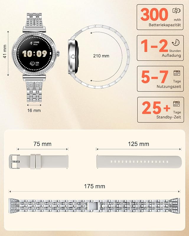 CIVO Smartwatch Női Fitness Óra Vízálló Sportóra Telefonos Funkcióval Android iOS