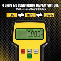 Vista 2 de YELLOW JACKET Báscula de freón HVAC de 220 libras de carga de alta precisión con funda portátil para todos los tanques de recuperación