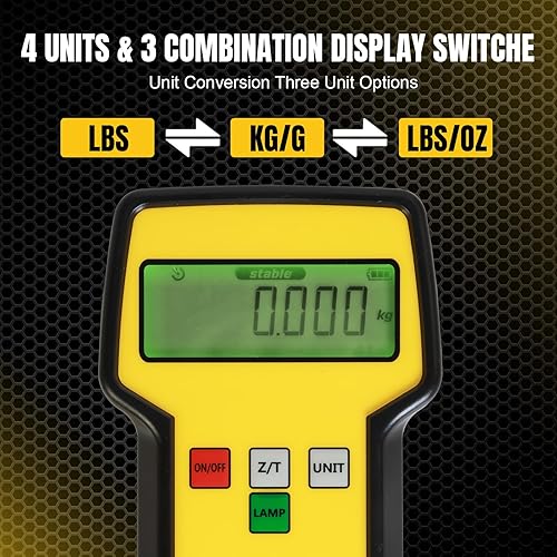 Miniatura 2 de YELLOW JACKET Báscula de freón HVAC de 220 libras de carga de alta precisión con funda portátil para todos los tanques de recuperación de